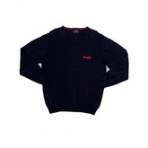 Vintage Y2K Navy Blue Red Coca-Cola James Nicholson V-Neck Sweater Men's Size S
